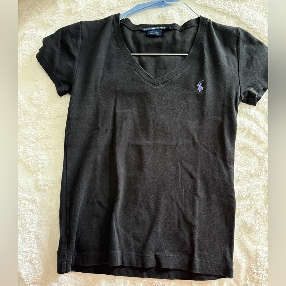 Ralph Lauren Sport Black V-Neck T Shirt